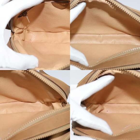 CELINE Macadam Canvas Shoulder Bag Beige - Picture 12 of 13